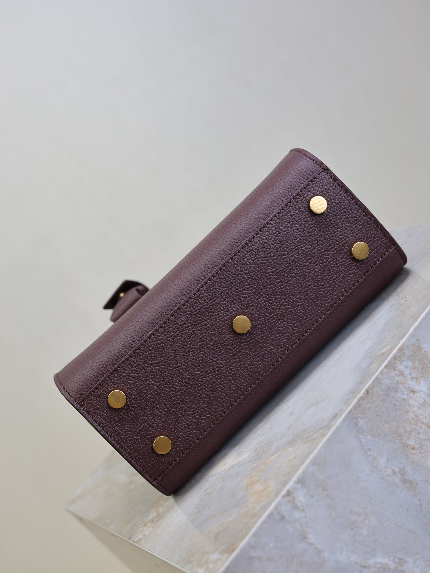 YSL Sac De Jour Nano 22cm Dark Burgundy Grain Cowhide GHW mysite