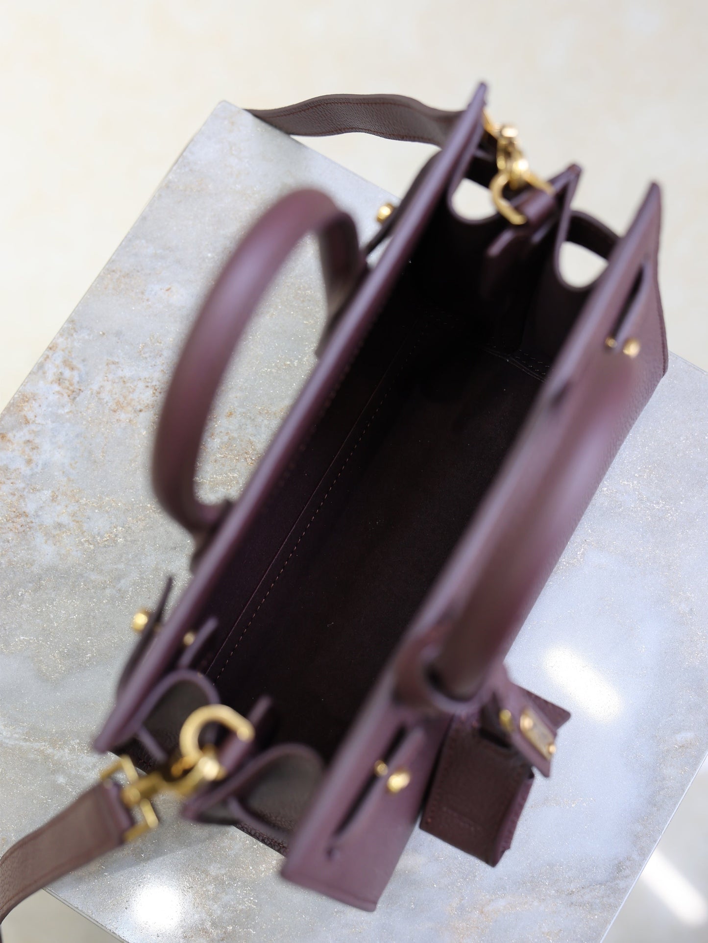 YSL Sac De Jour Nano 22cm Dark Burgundy Grain Cowhide GHW mysite