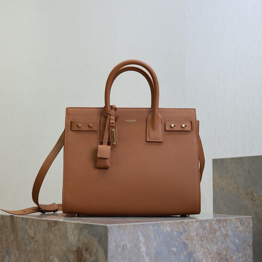 YSL Sac De Jour Nano 32cm Brown Grain Cowhide GHW mysite