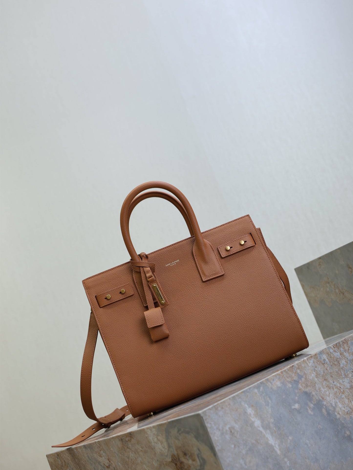 YSL Sac De Jour Nano 32cm Brown Grain Cowhide GHW mysite