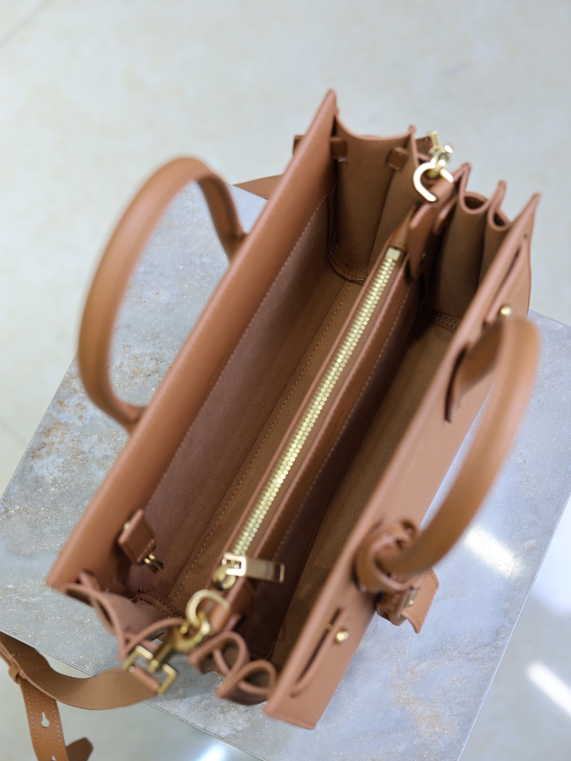 YSL Sac De Jour Nano 26cm Brown Grain Cowhide GHW mysite