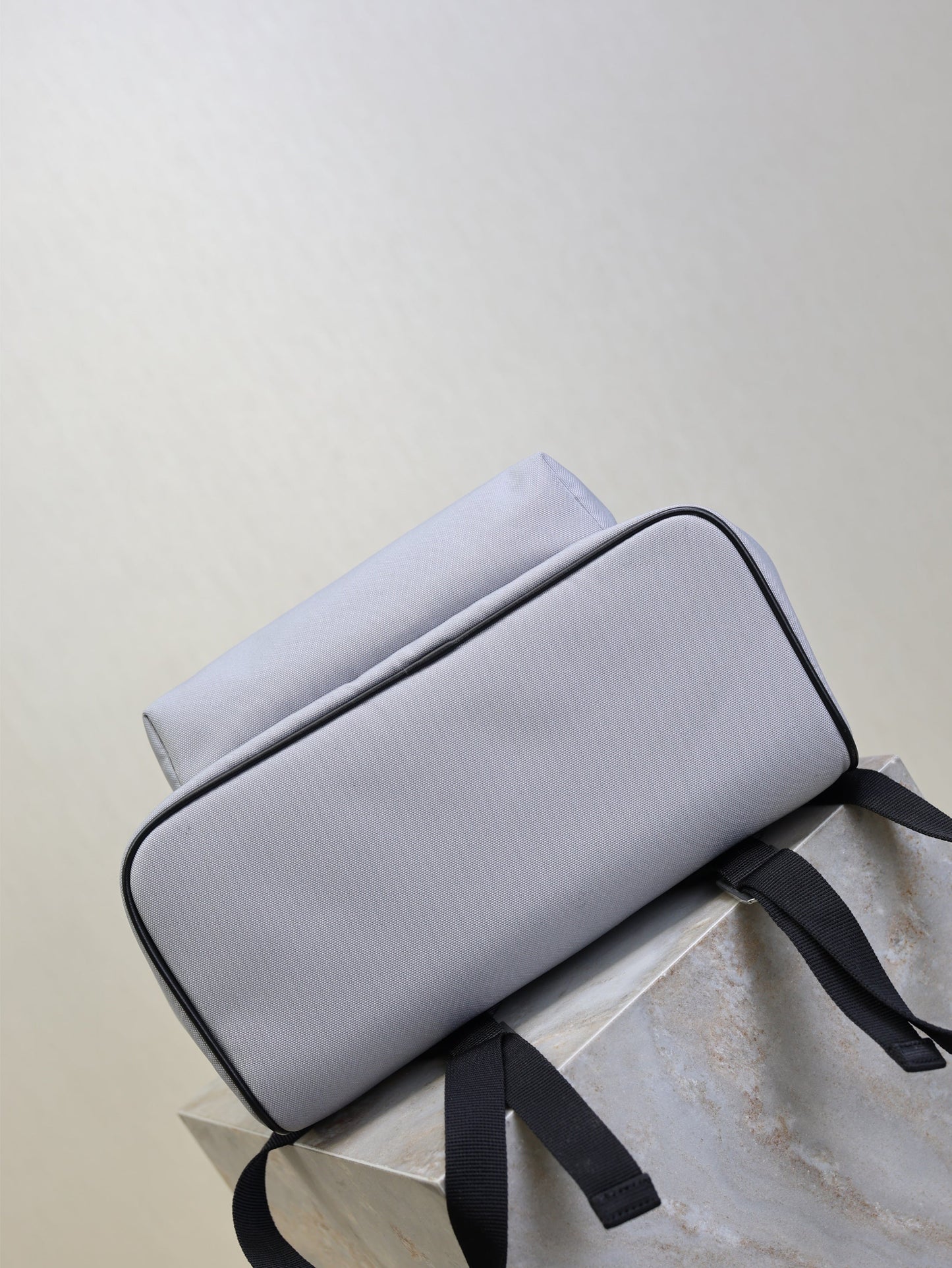 Prada City Backpacks Light Gray Cowhide Cotton mysite