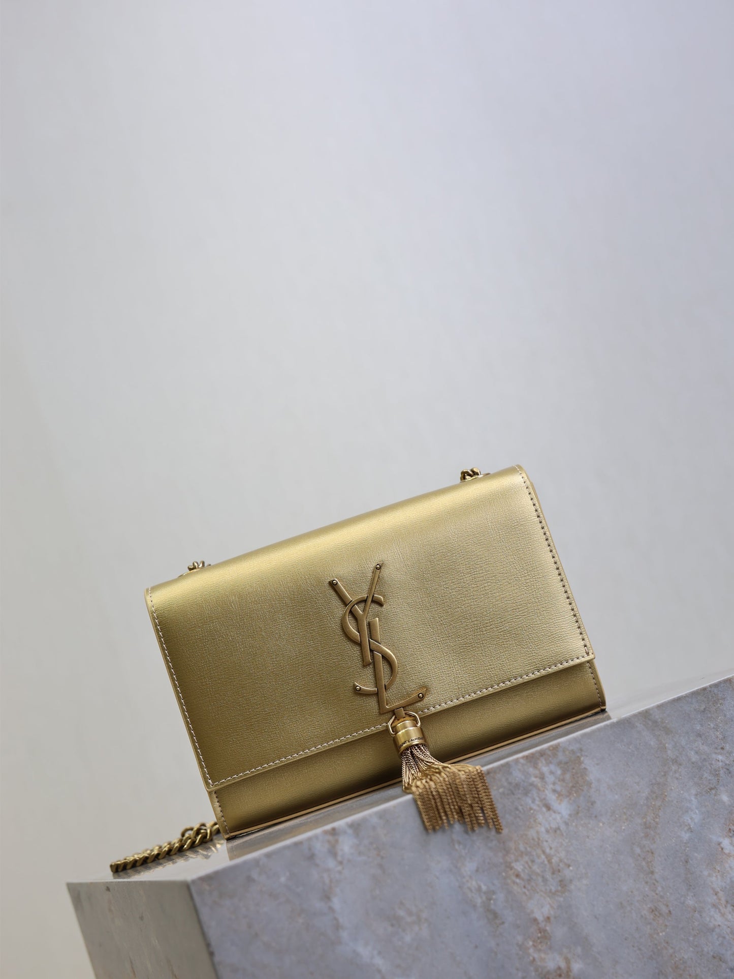 Prada Kate Small Bag 20cm Gold Metallic Calfskin. mysite