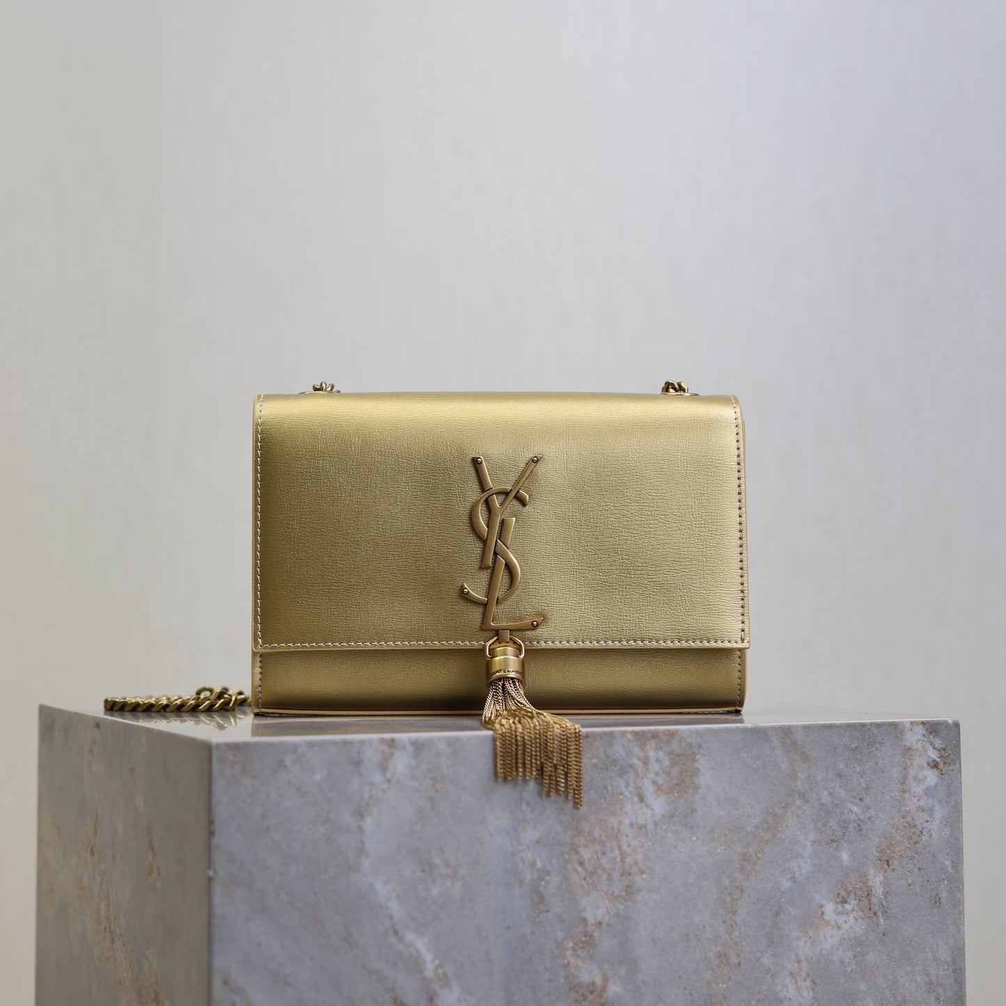 Prada Kate Small Bag 20cm Gold Metallic Calfskin. mysite