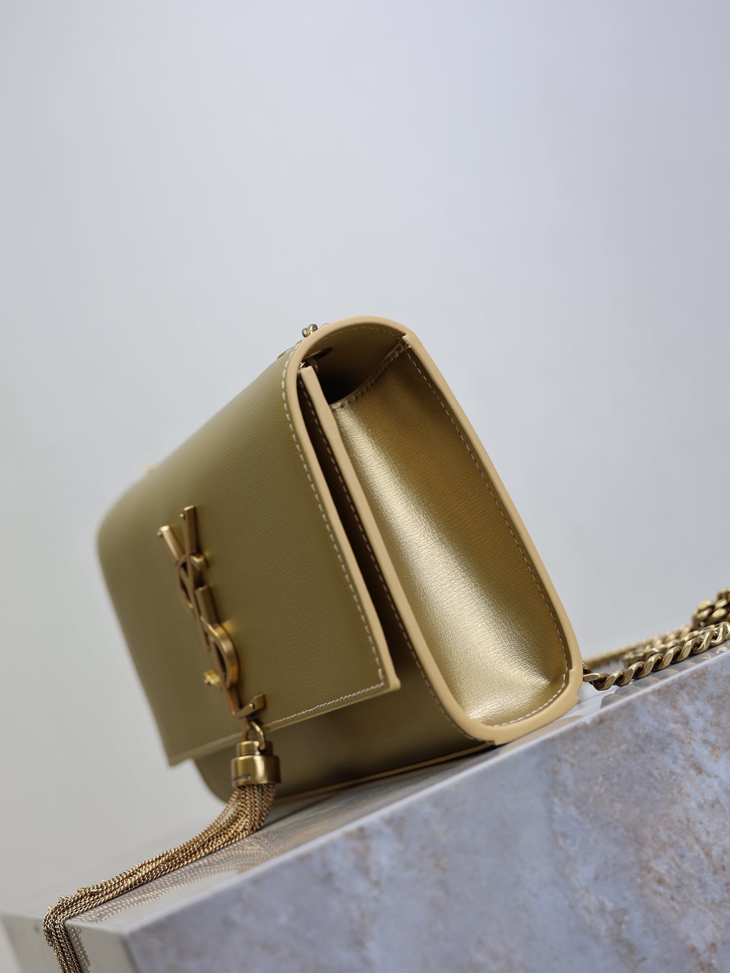 Prada Kate Small Bag 20cm Gold Metallic Calfskin. mysite