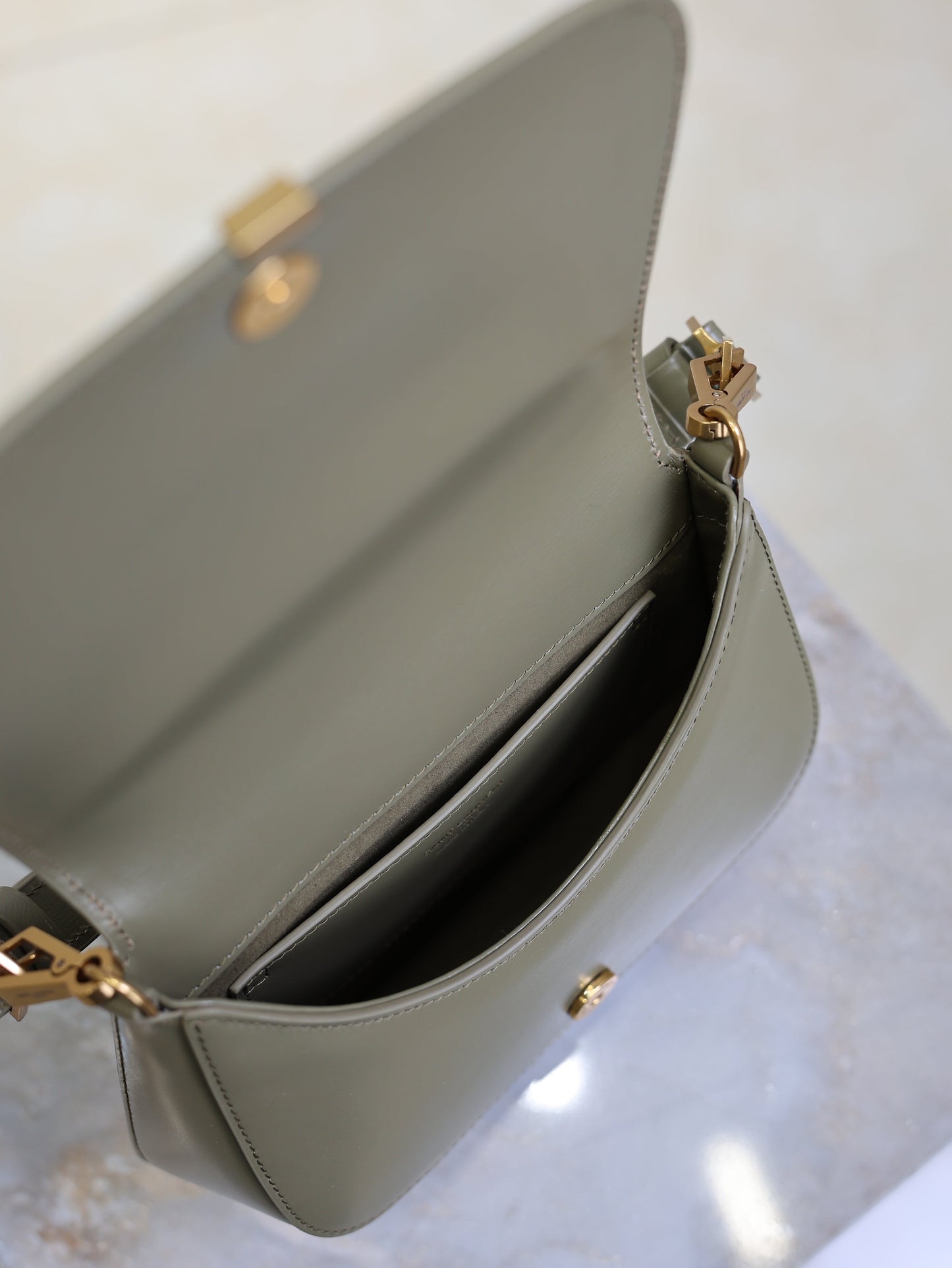 Prada Mini Voltaire 21cm Olive Green Calfskin GHW mysite