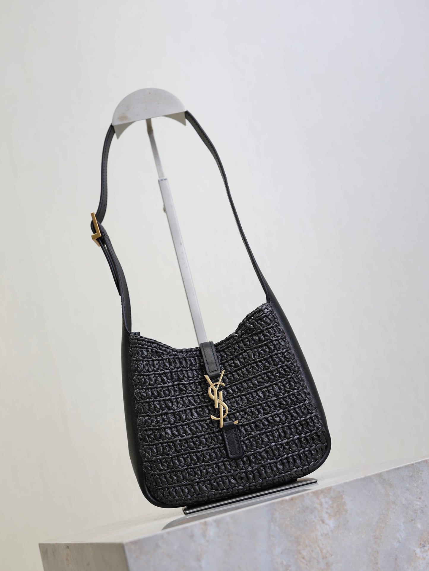 Prada LE 5A7 Mini 15cm Black Raffia Leather GHW mysite