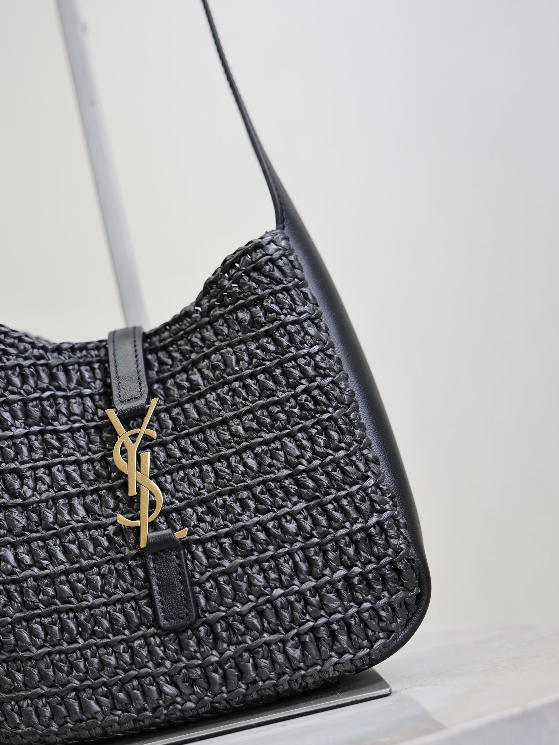 Prada LE 5A7 Mini 15cm Black Raffia Leather GHW mysite