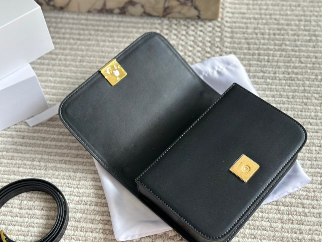 LOE GOYA BAG 23 IN BLACK SILK CALFSKIN mysite