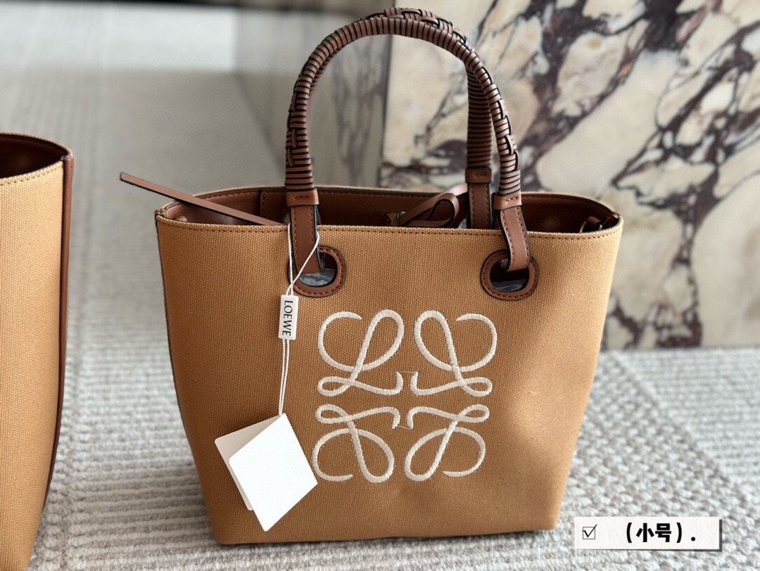LOE MEDIUM 27 BAG IN CAMEL BROWN CANVAS mysite
