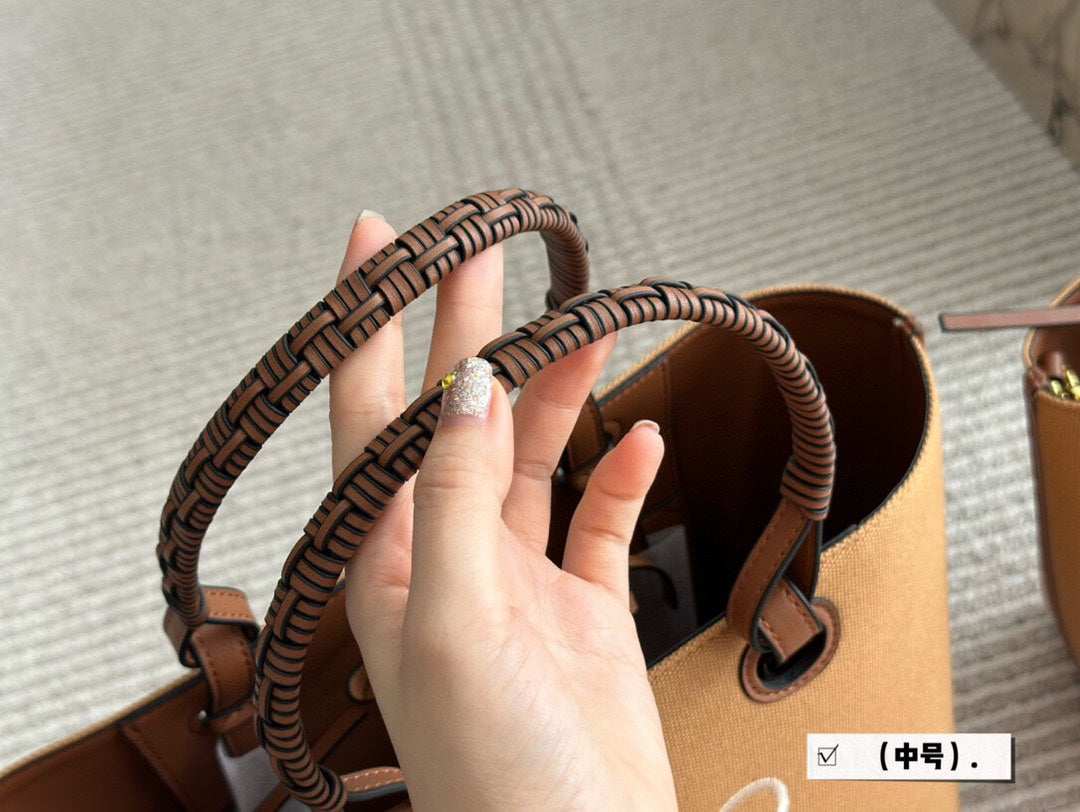 LOE MEDIUM 27 BAG IN CAMEL BROWN CANVAS mysite