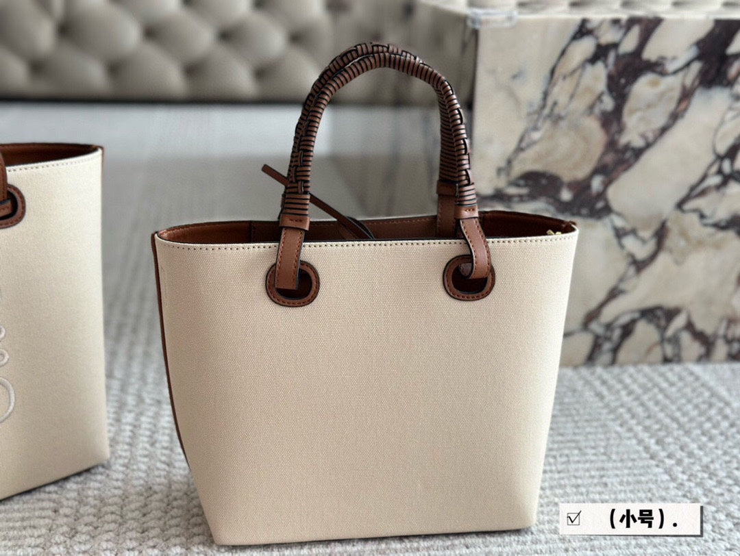 LOE MEDIUM 27 BAG IN BEIGE CANVAS mysite