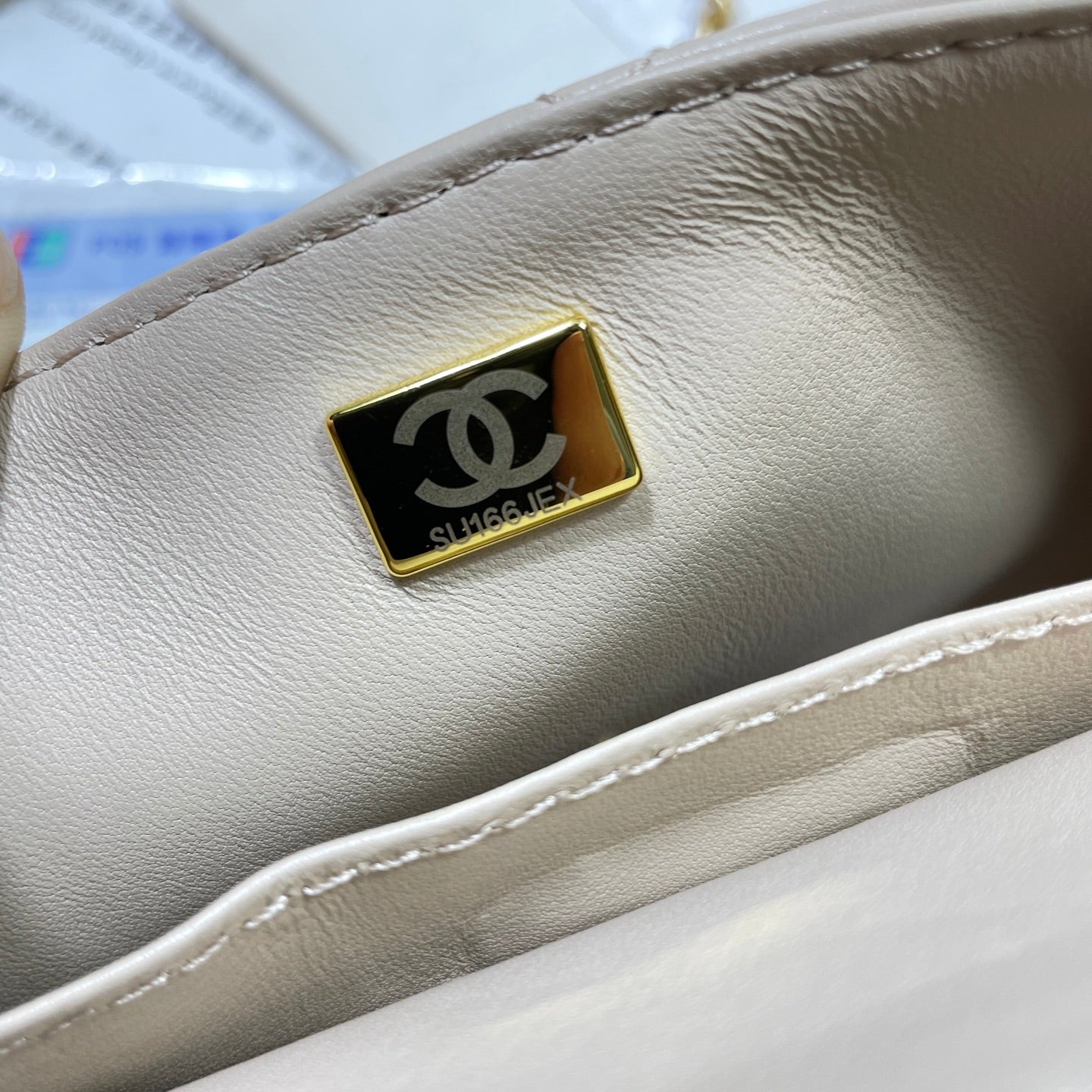 CC 25P Mini Flap Bag 20cm Top Handle Beige Calfskin Gold Hardware mysite