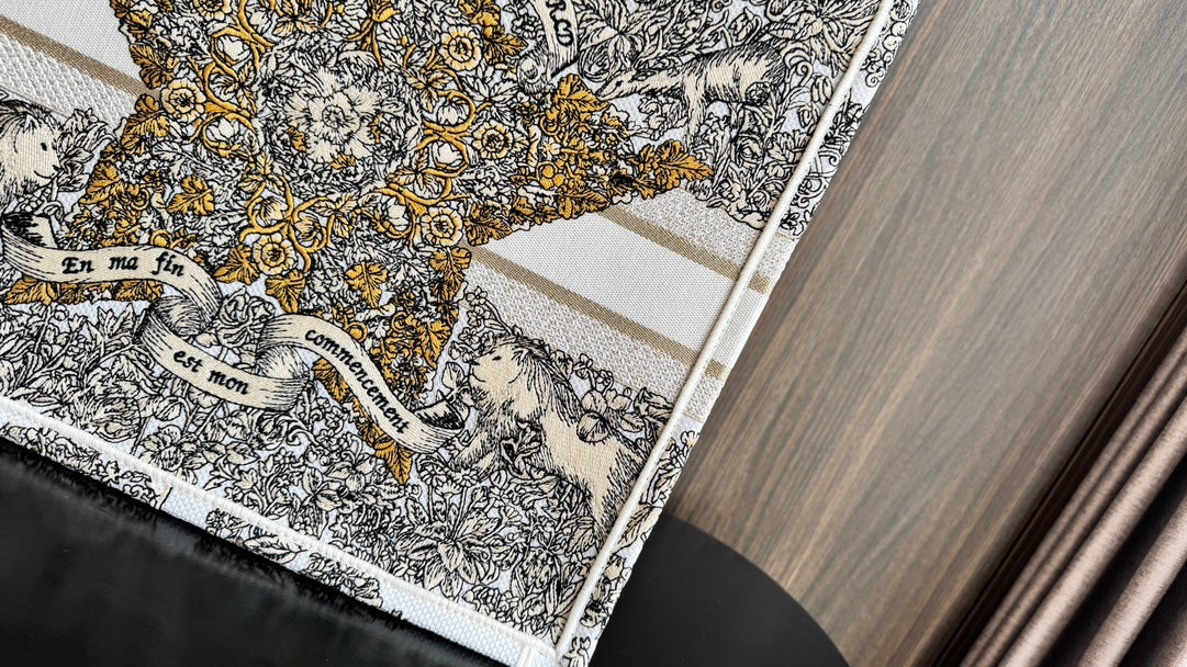 CD Book Tote 41.5 Beige White Canvas Around The World mysite