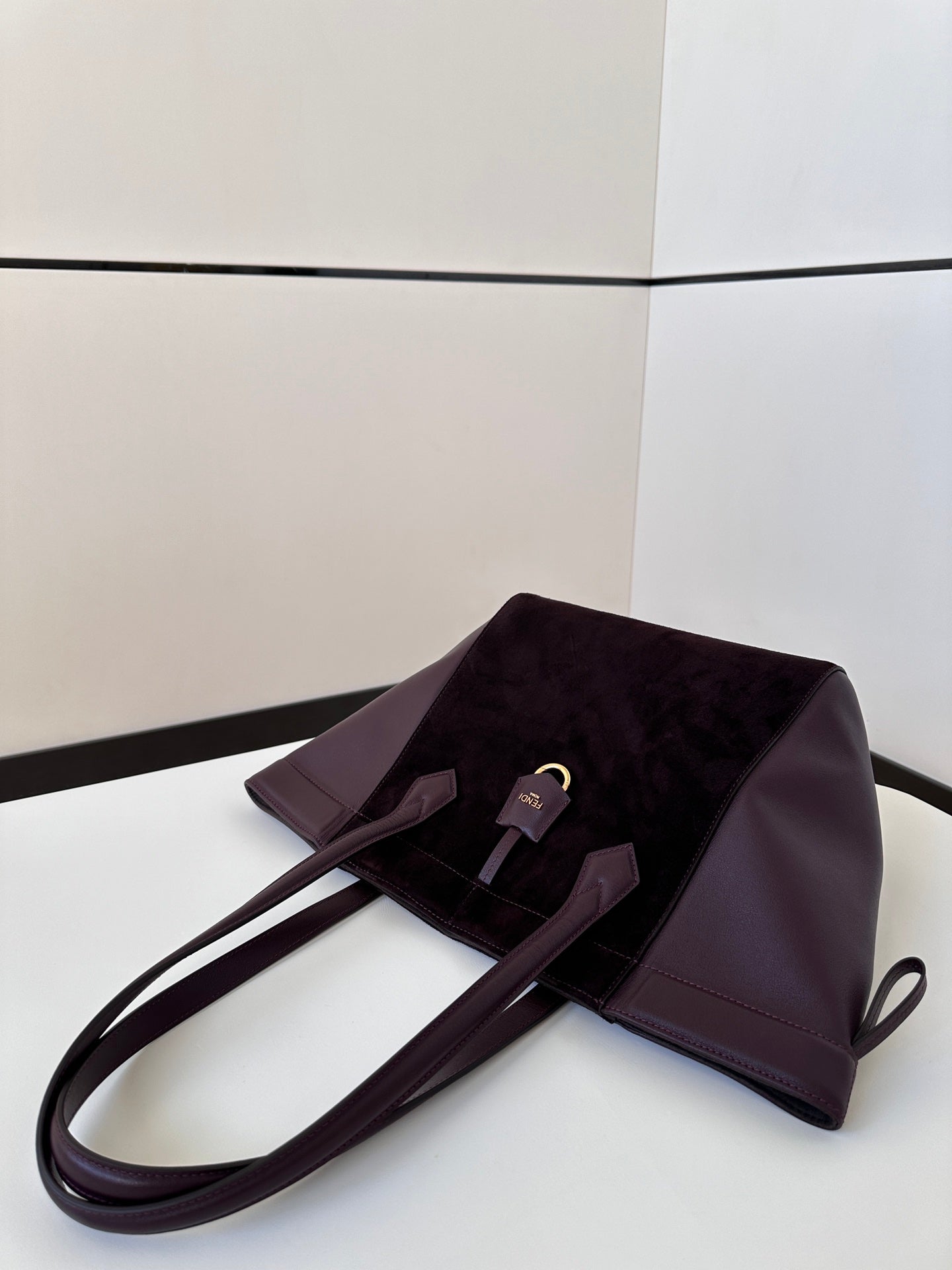 ORIGAMI MEDIUM 27 IN WINE RED LAMBSKIN AND SUEDE mysite