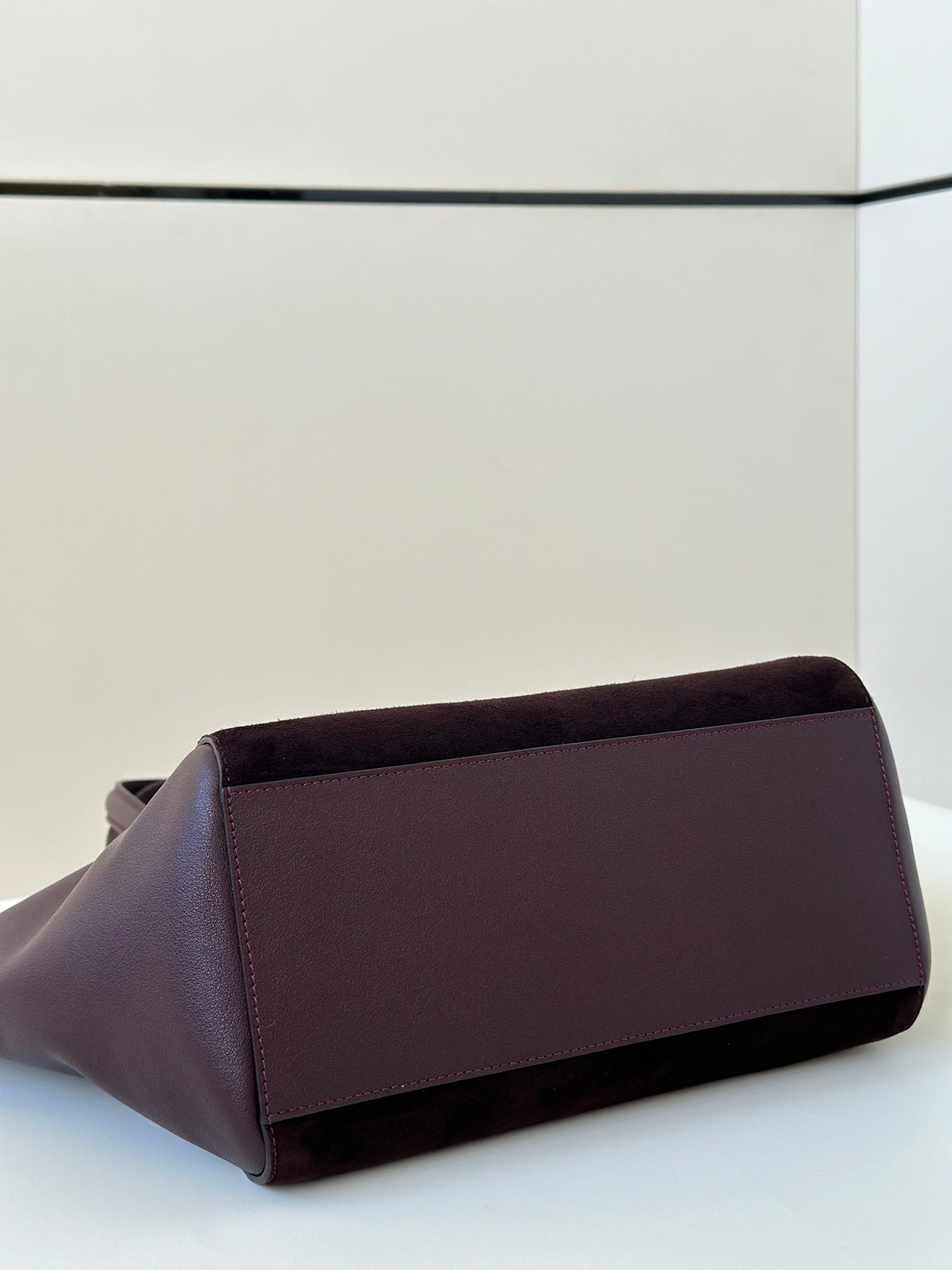 ORIGAMI MEDIUM 27 IN WINE RED LAMBSKIN AND SUEDE mysite