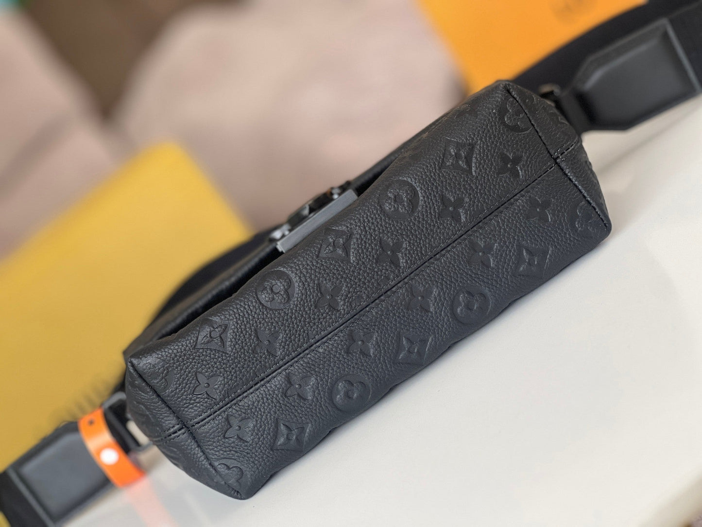 LV S-Cape Messenger Bag 28cm Black Taurillon Monogram leather mysite