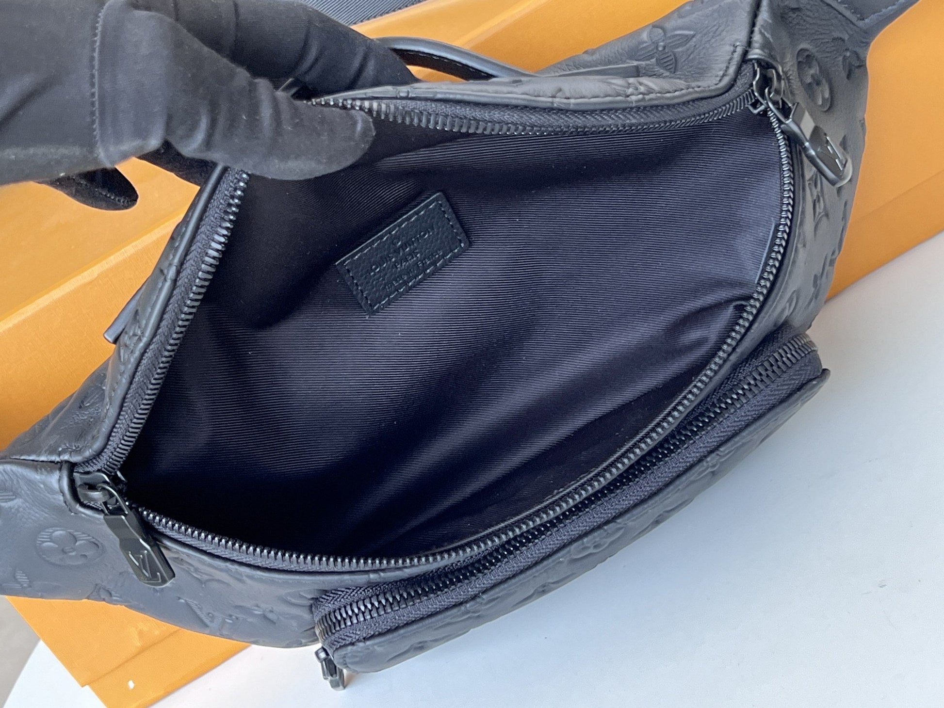 LV Rush Bumbag Black Monogram Shadow calfskin mysite