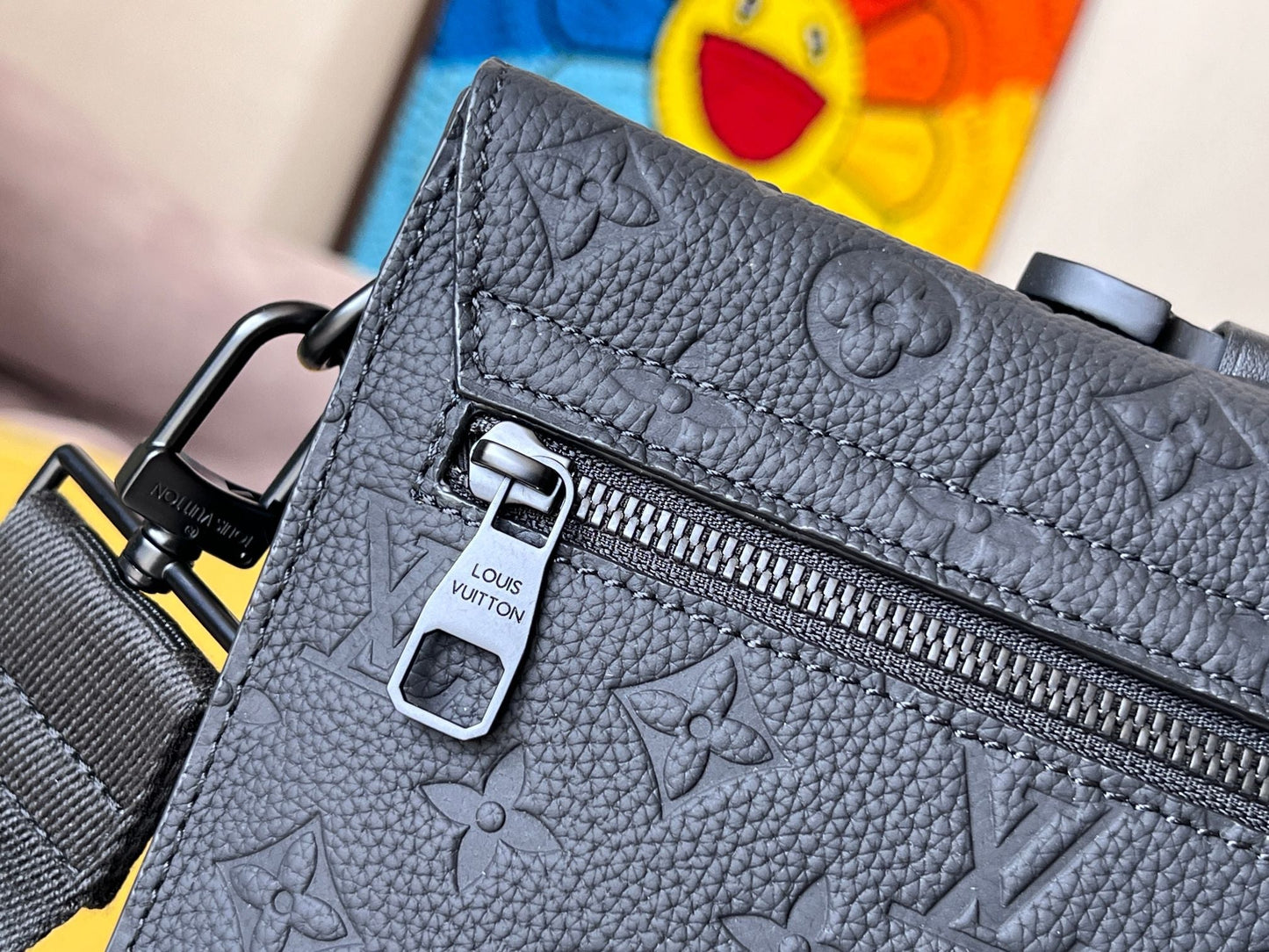 LV S-Lock Briefcase 39cm Black Taurillon Monogram leather mysite