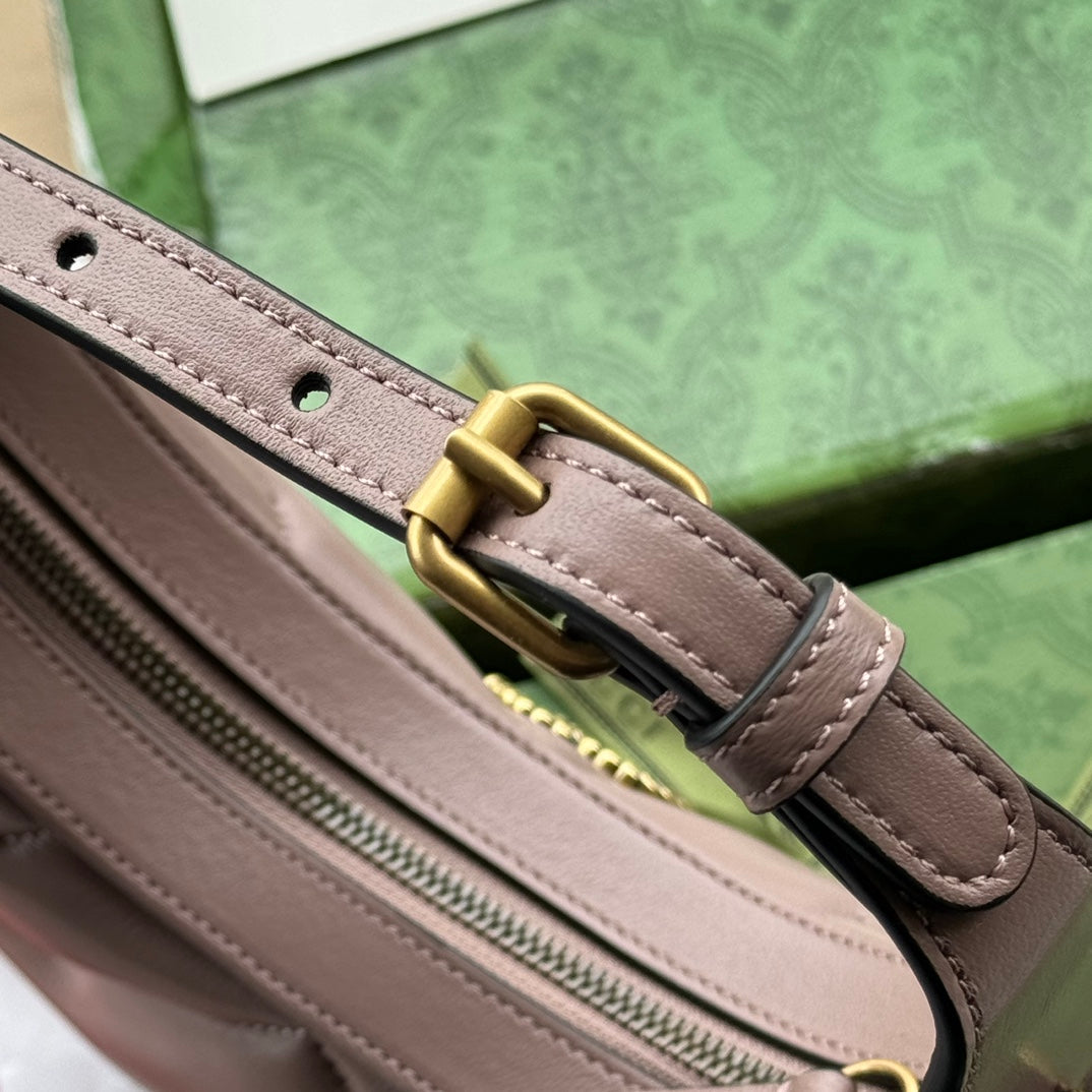 gg marmont half-moon shaped 21cm nude calfskin gold hardware mysite