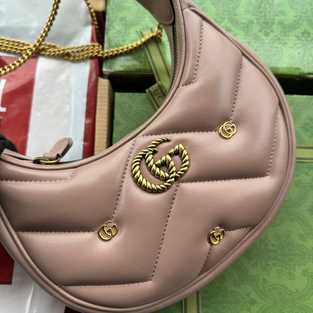 gg marmont half-moon shaped 21cm nude calfskin gold hardware mysite