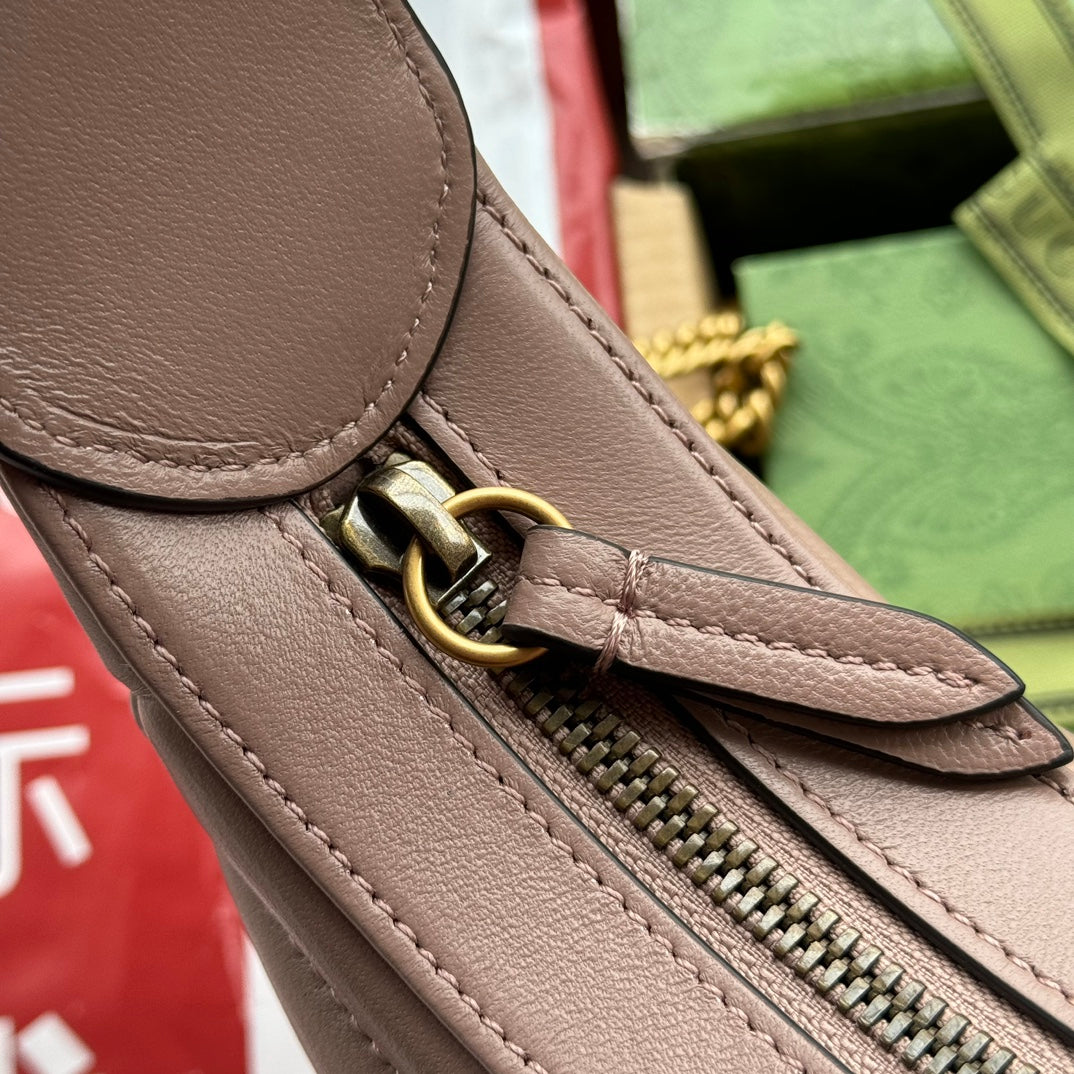 gg marmont half-moon shaped 21cm nude calfskin gold hardware mysite