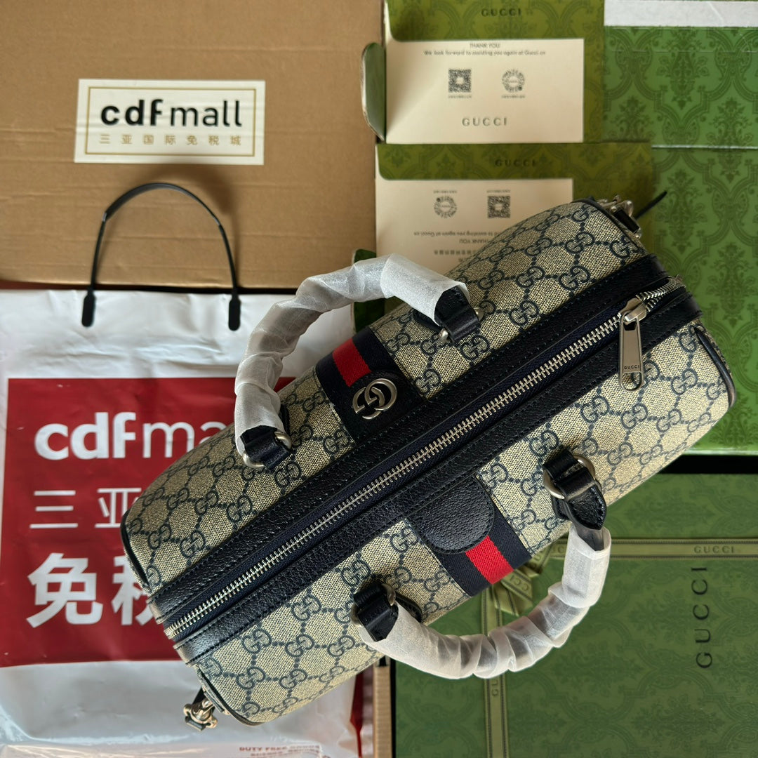 Gucci Ophidia Bag Beige mix Blue Canvas 240088 mysite