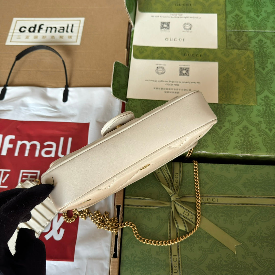 gg marmont 21cm white calfskin double g stud gold hardware mysite