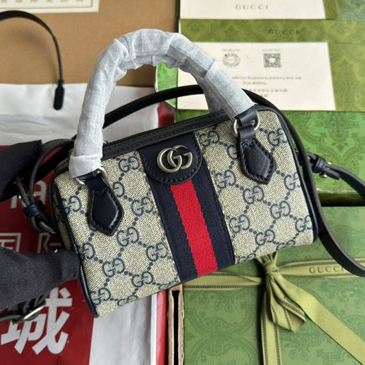 Gucci Ophidia 16.5 Bag Black Ebony Canvas Leather 240092 mysite