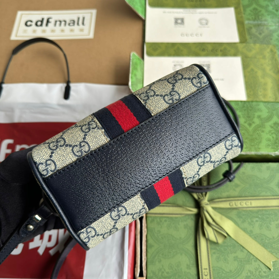 Gucci Ophidia 16.5 Bag Black Ebony Canvas Leather 240092 mysite