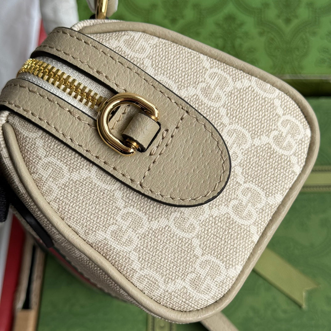 Gucci Ophidia 16.5 Bag Beige Canvas Leather 240093 mysite