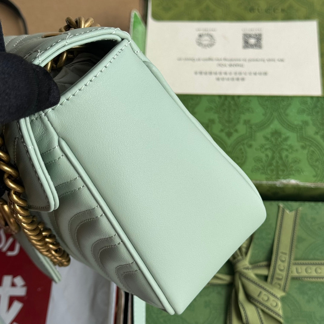 gg marmont 26cm turquoise calfskin gold hardware mysite