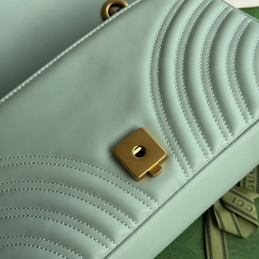 gg marmont 26cm turquoise calfskin gold hardware mysite