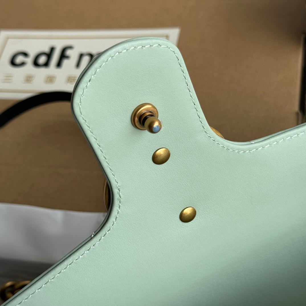 gg marmont 26cm turquoise calfskin gold hardware mysite