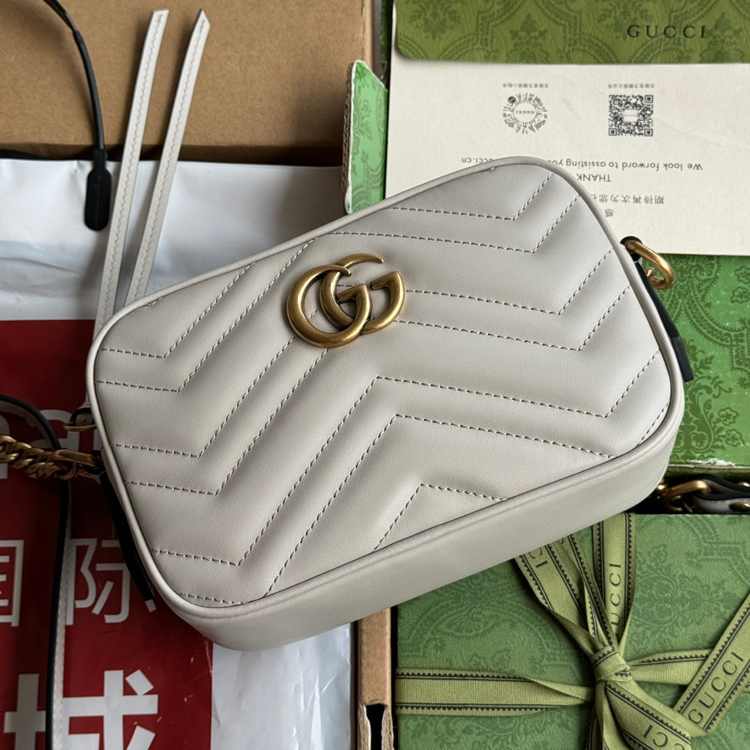 gg marmont mini 18cm zip top cream calfskin gold hardware mysite