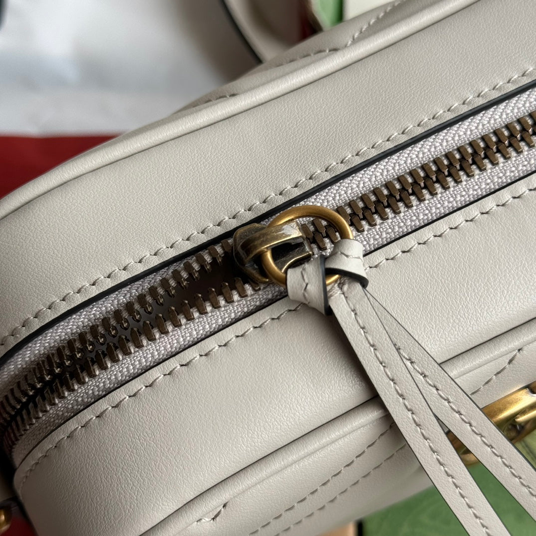 gg marmont mini 18cm zip top cream calfskin gold hardware mysite