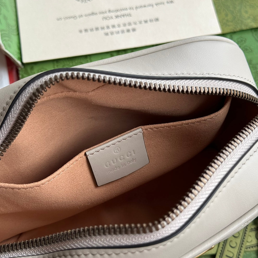 gg marmont mini 18cm zip top cream calfskin gold hardware mysite