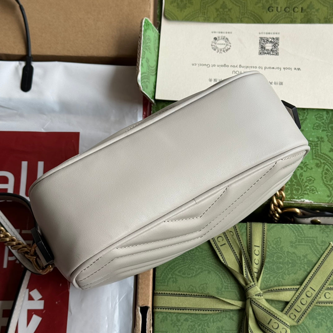 gg marmont mini 18cm zip top cream calfskin gold hardware mysite