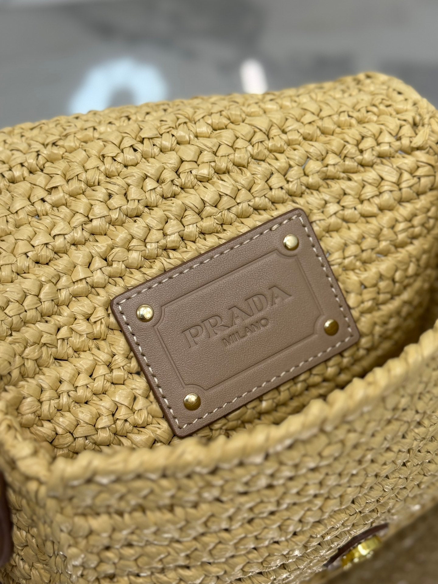 WOVEN SMALL FLAP BAG 16 IN BEIGE RAFFIA GOLD HARDWARE mysite