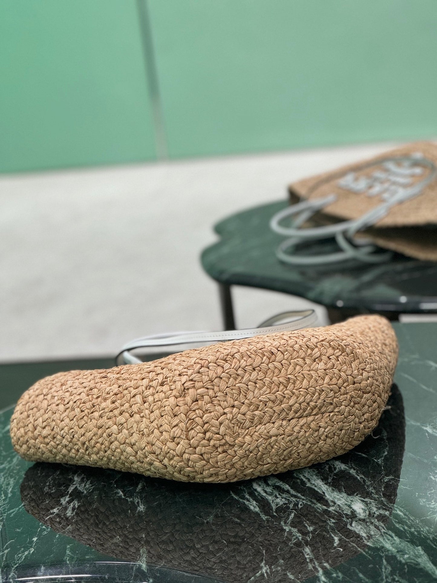 LARGE TOTE BAG 56 IN BEIGE RAFFIA GRASS AND WHITE CALFSKIN TRIM mysite