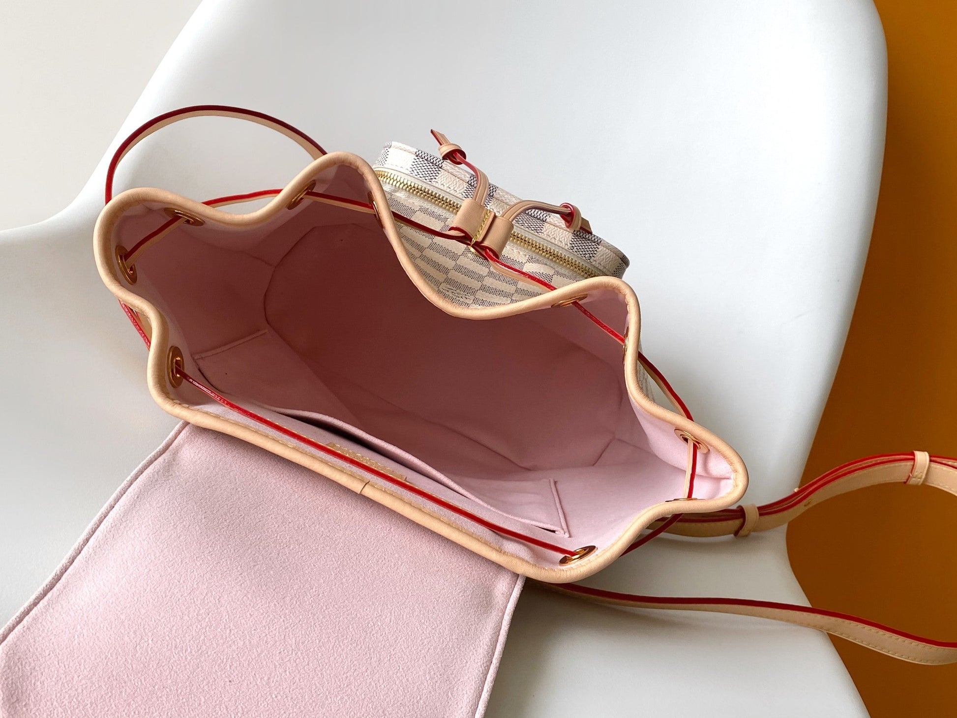 LV Montsouris PM Backpack Beige Damier Azur Pattern Canvas GHW mysite