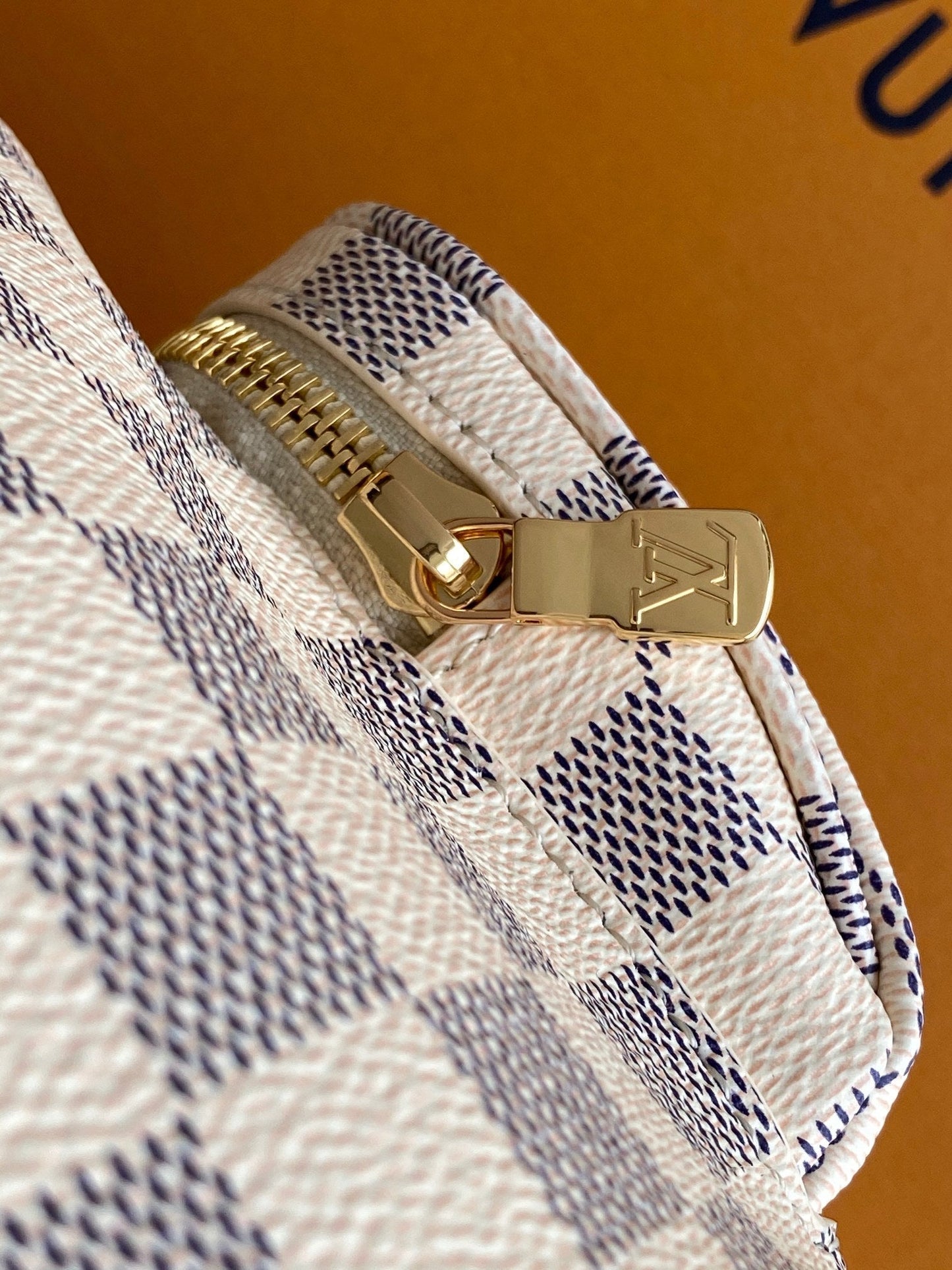 LV Montsouris PM Backpack Beige Damier Azur Pattern Canvas GHW mysite