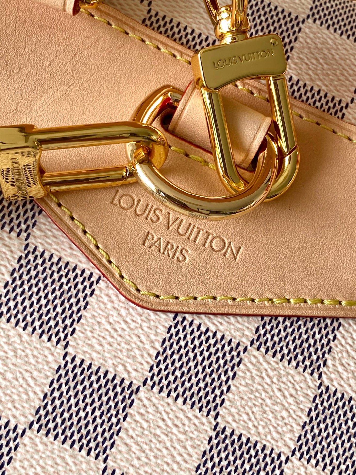 LV Montsouris PM Backpack Beige Damier Azur Pattern Canvas GHW mysite