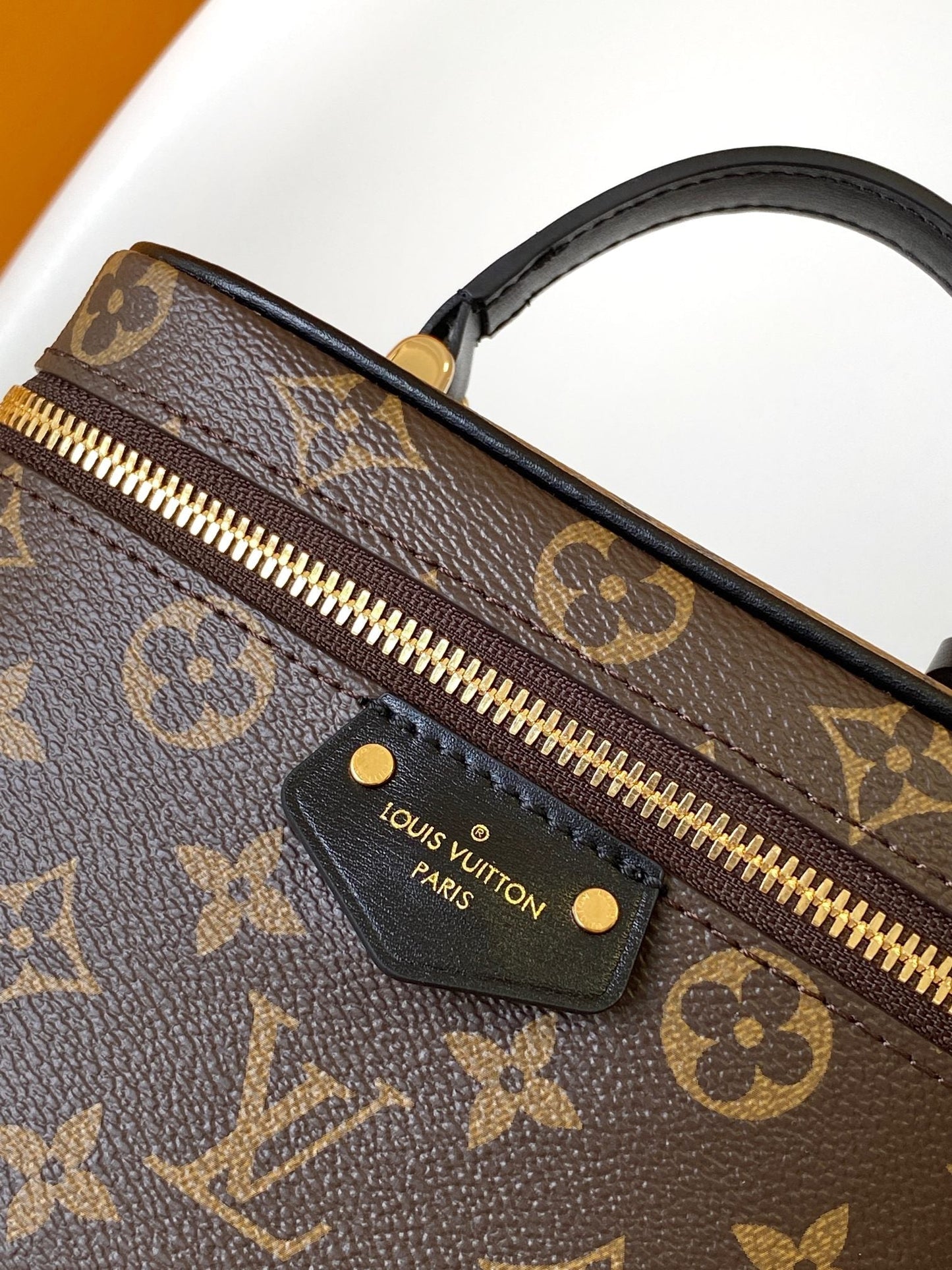 LV M47128 Vanity PM 13cm with Chain Brown Monogram Canvas & Cafskin GHW mysite