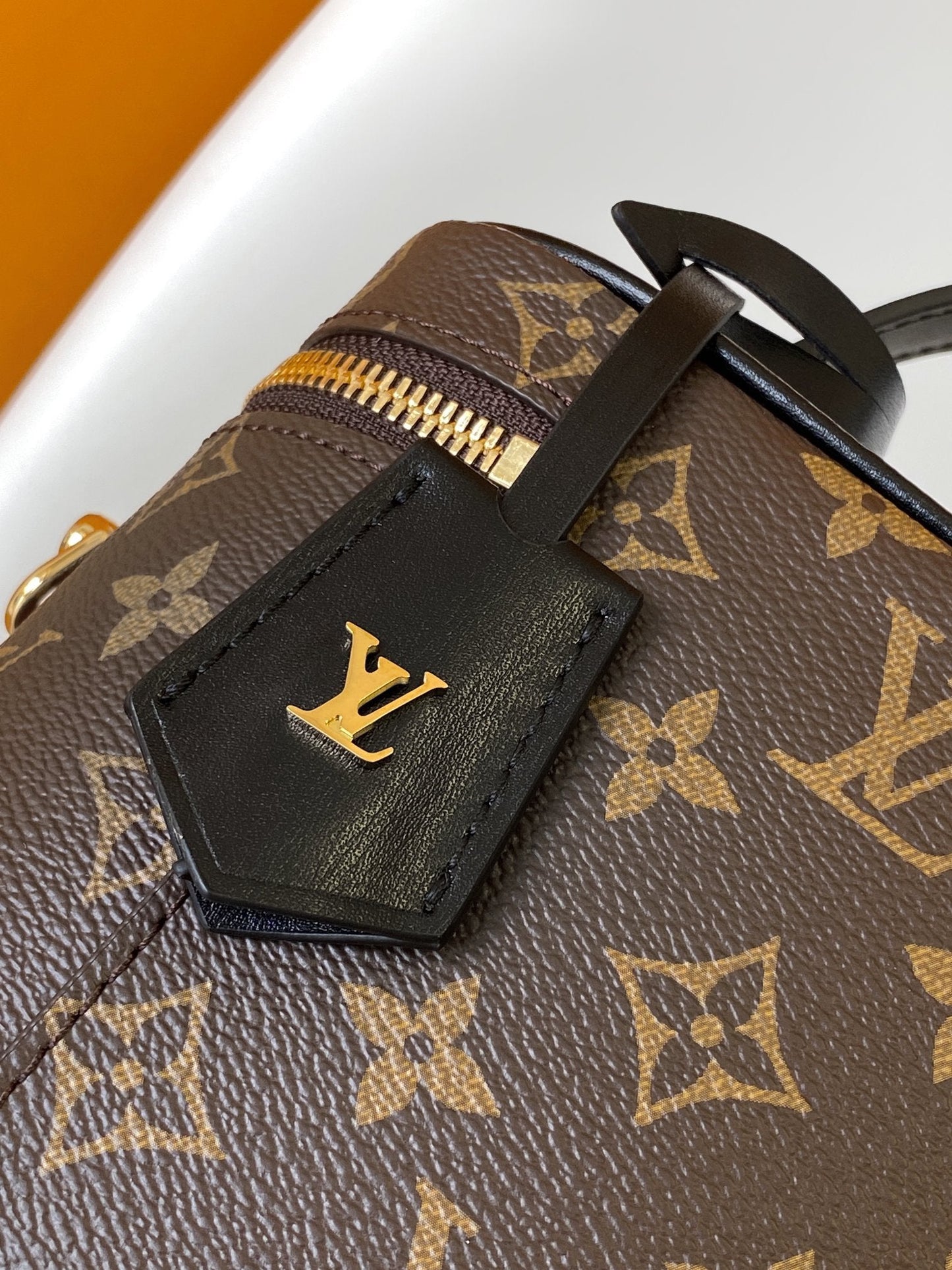 LV M47128 Vanity PM 13cm with Chain Brown Monogram Canvas & Cafskin GHW mysite