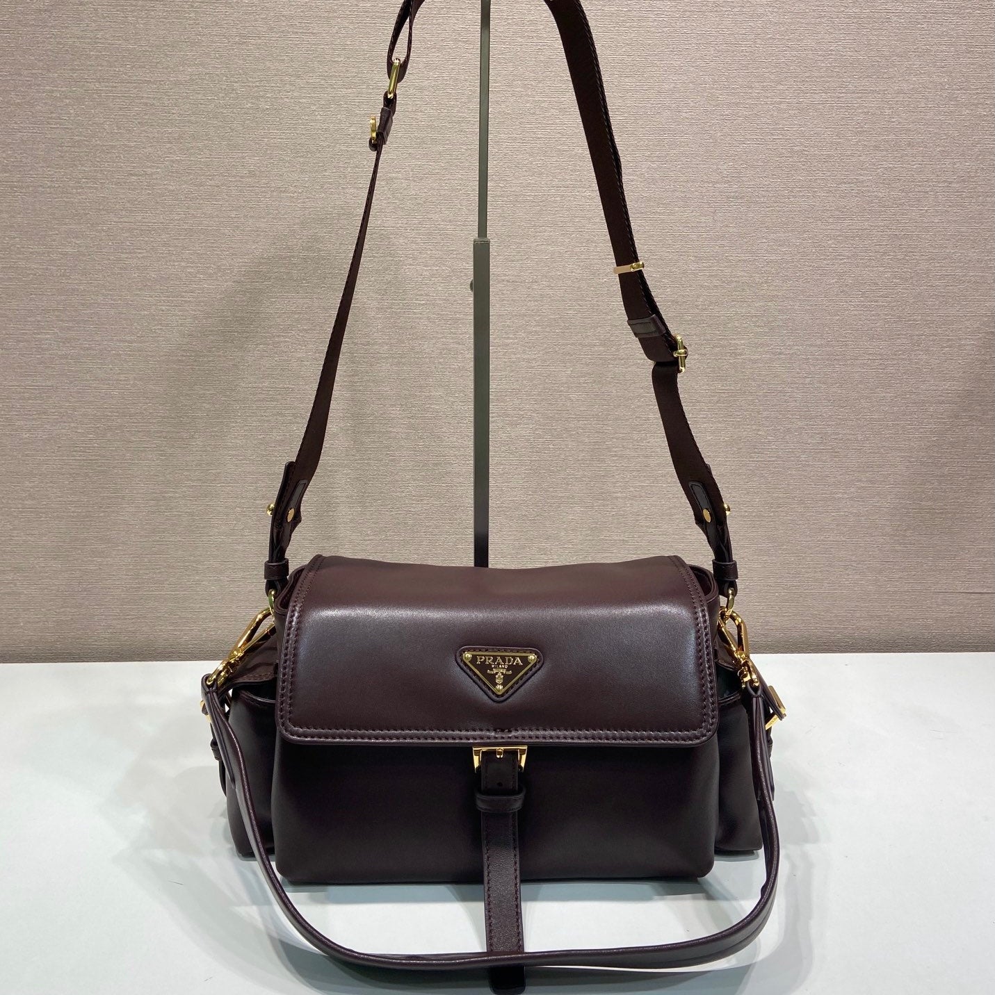 PRA Shoulder Bag Dark Brown Sheepskin 341138 mysite