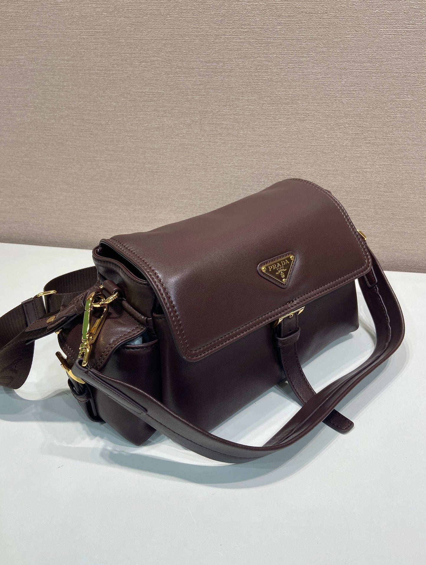 PRA Shoulder Bag Dark Brown Sheepskin 341138 mysite