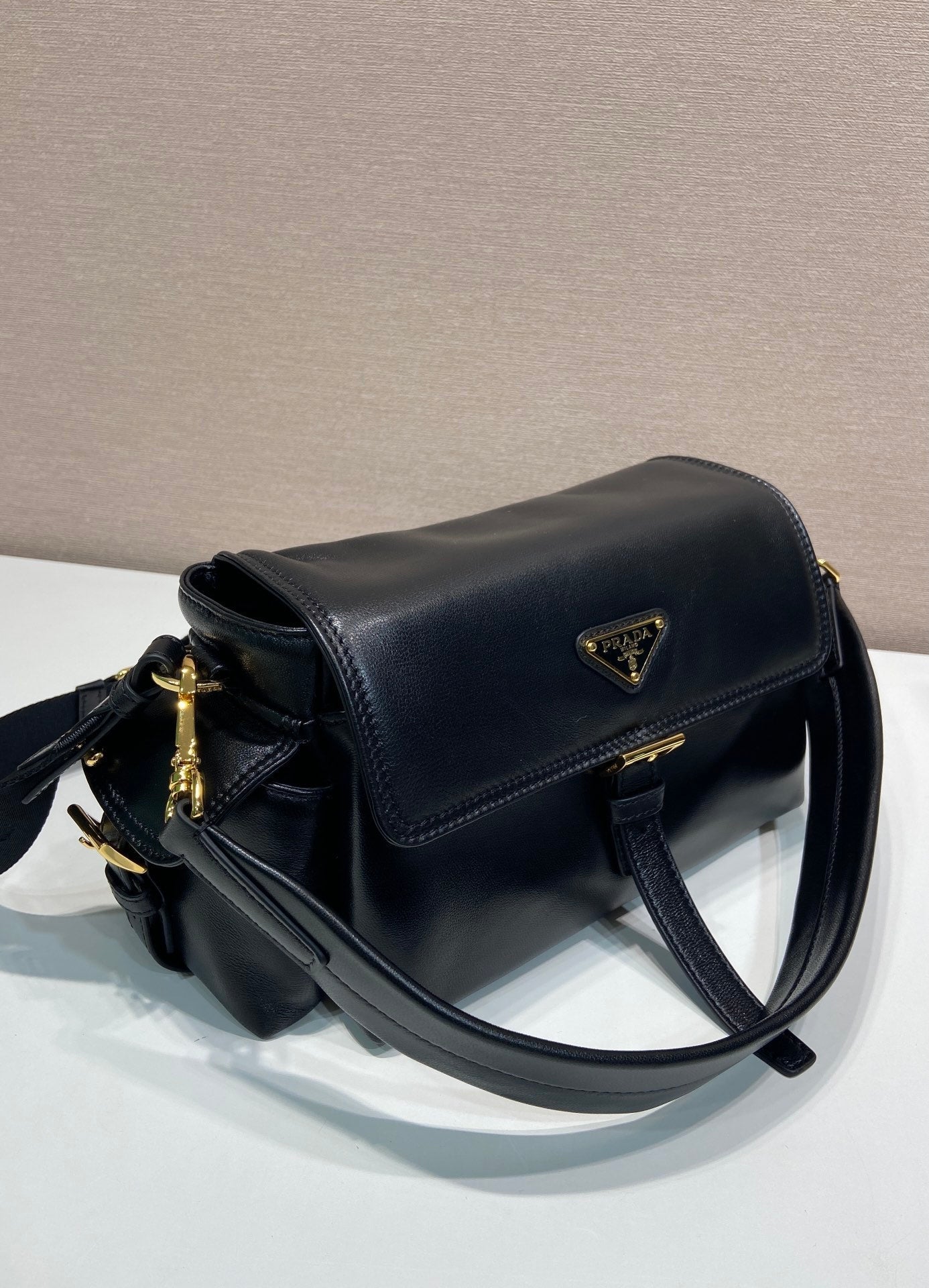 PRA Shoulder Bag Black Sheepskin 341130 mysite