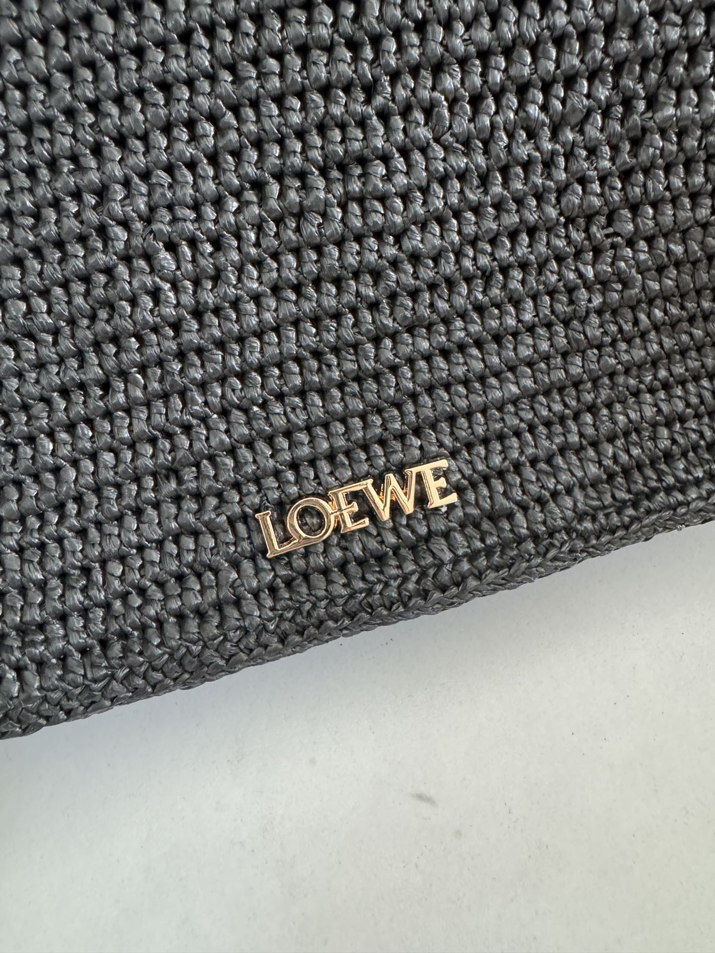 Loewe Medium Ola Bag 26 Black Raffia mysite