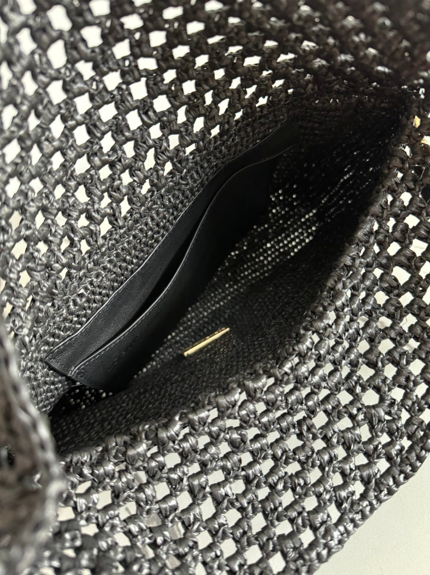 Loewe Medium Ola Bag 26 Black Raffia mysite